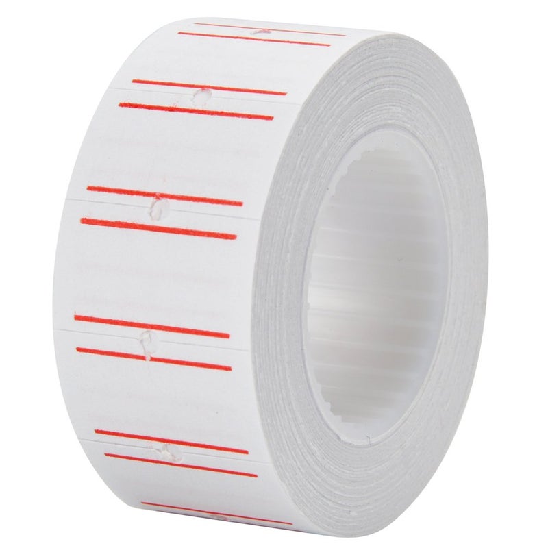 MFLABEL 10 Rolls 6000 White Price Gun Labels for Mx-5500 - with Double Red Line Visibility, Refill Ink Roll & Disposable Gloves for Easy Loading - Image 5
